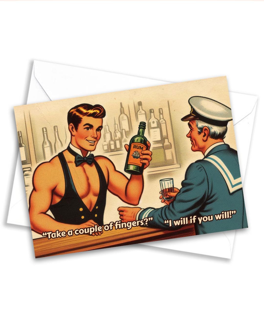Funny Gay Greeting Card: Fingers
