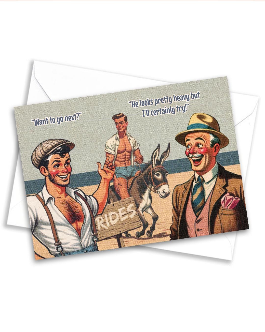 Funny Gay Greeting Card: Donkey