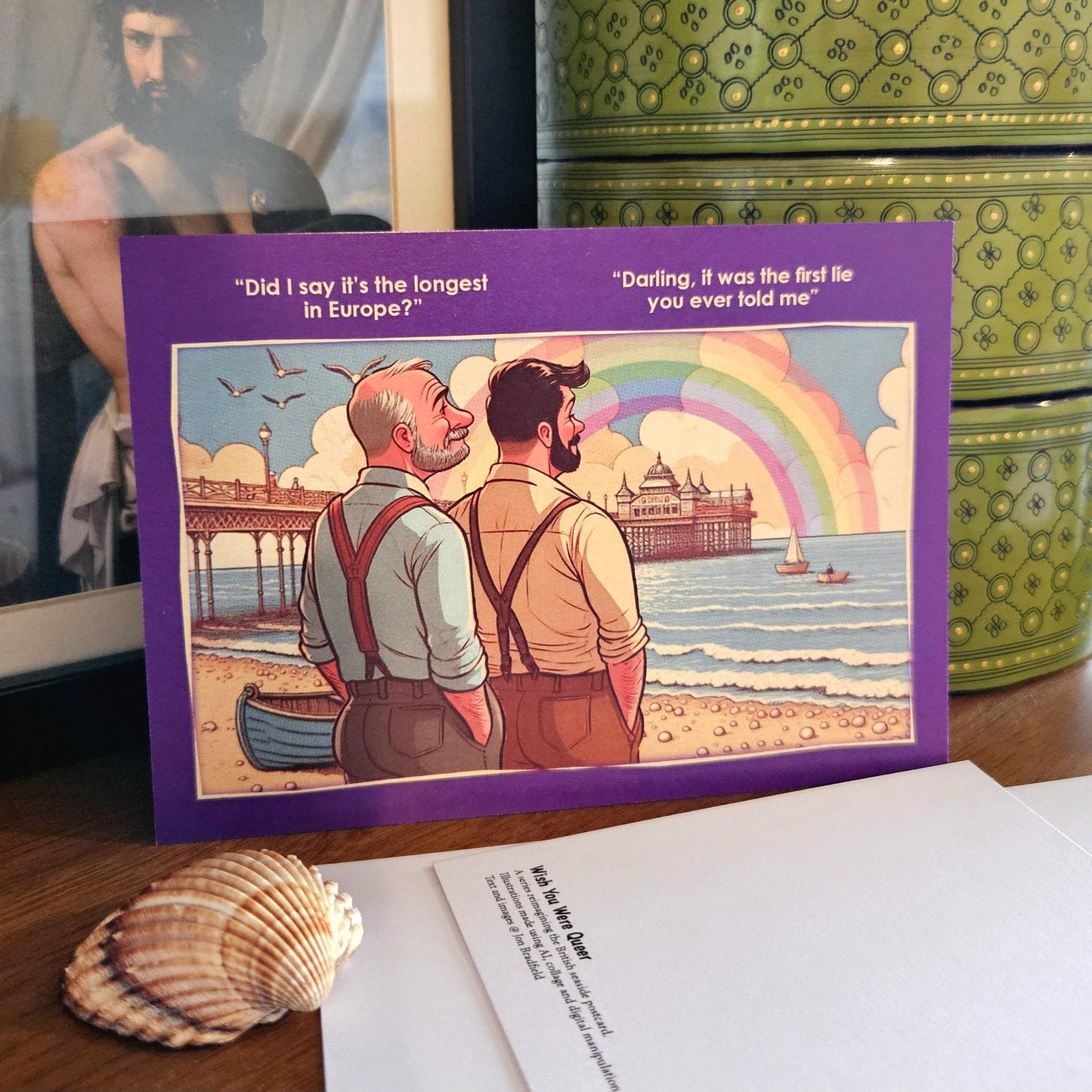 Gay Art Postcard: Pier