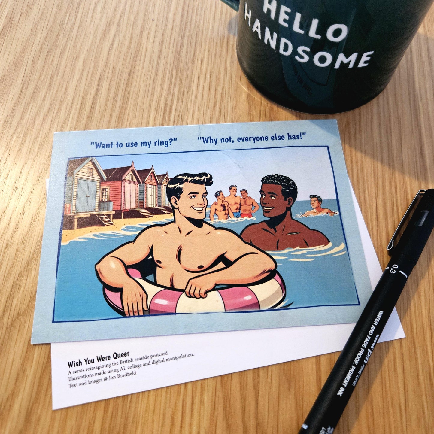 Gay art postcard: Ring