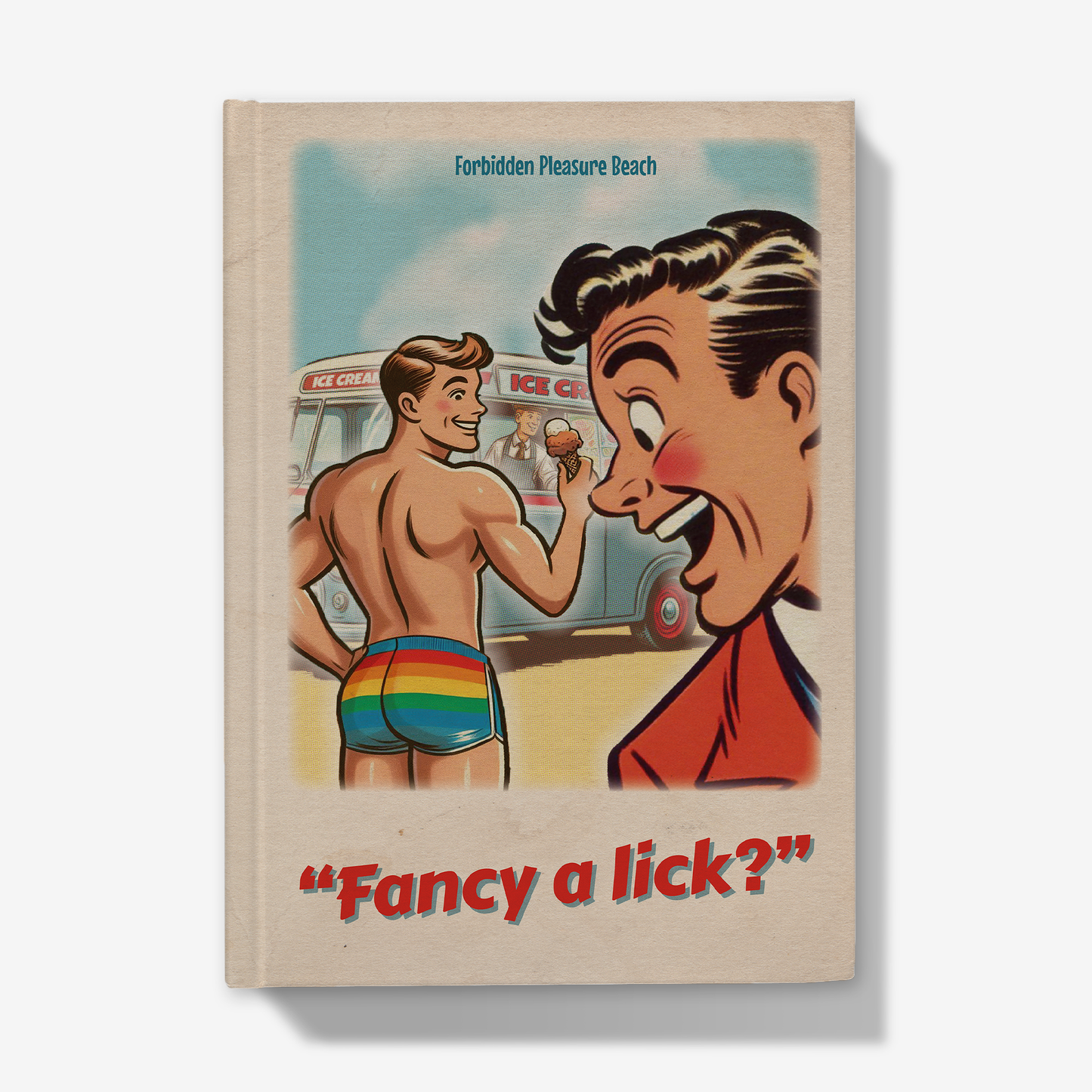 Hardback Journal (A5, plain): Gay humour "Fancy A Lick?"