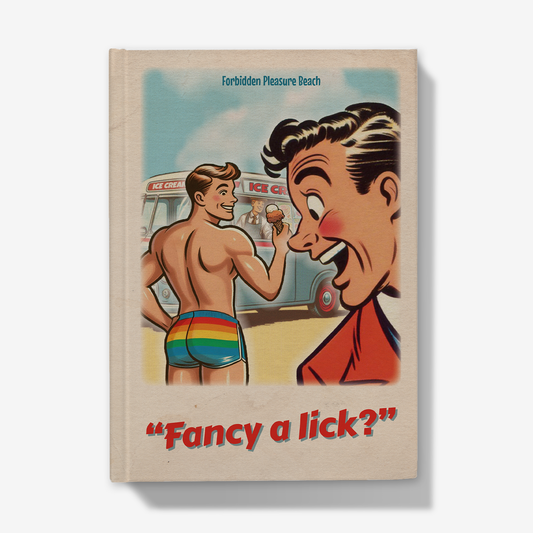Hardback Journal (A5, plain): Gay humour "Fancy A Lick?"