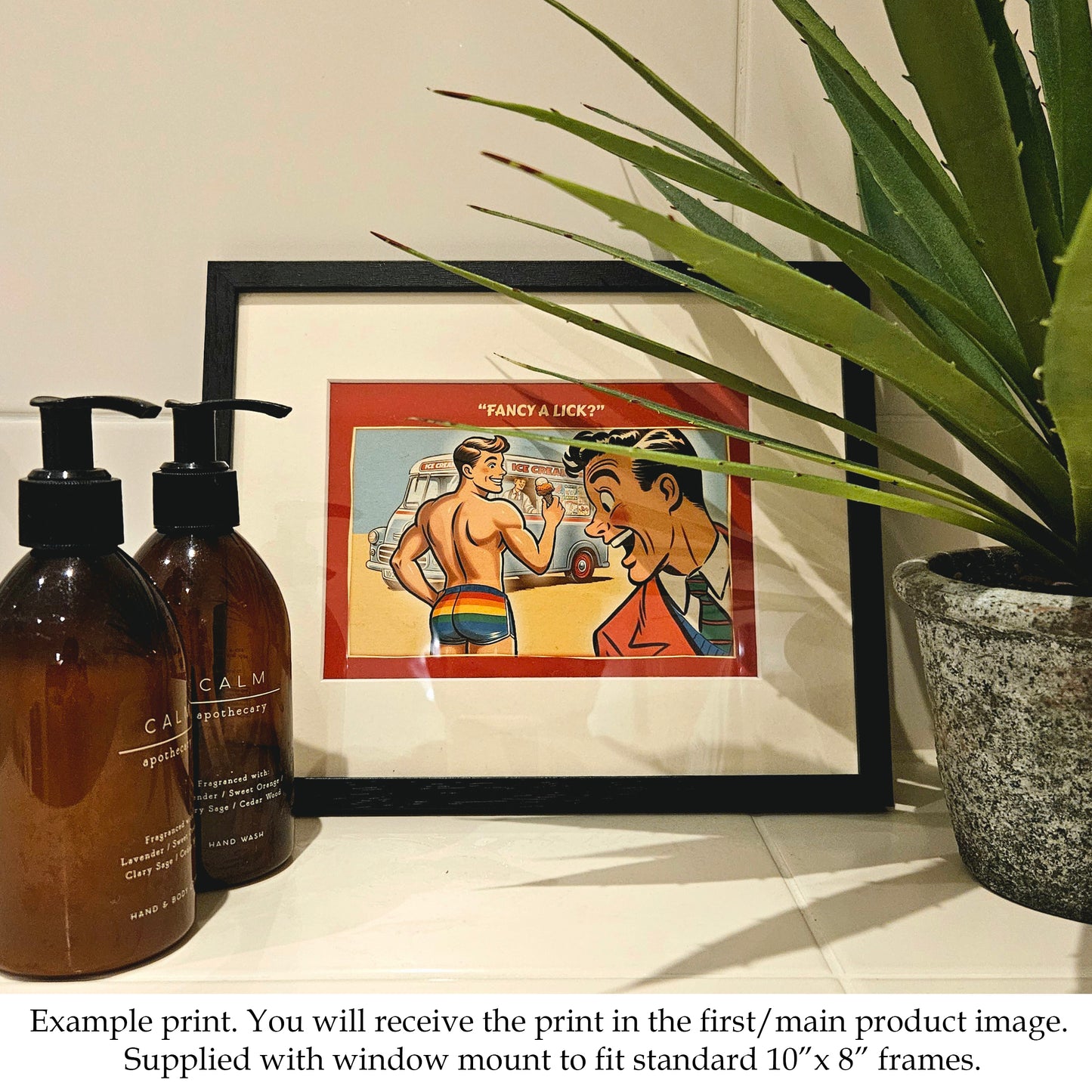 Gay art print, mounted: Zoo