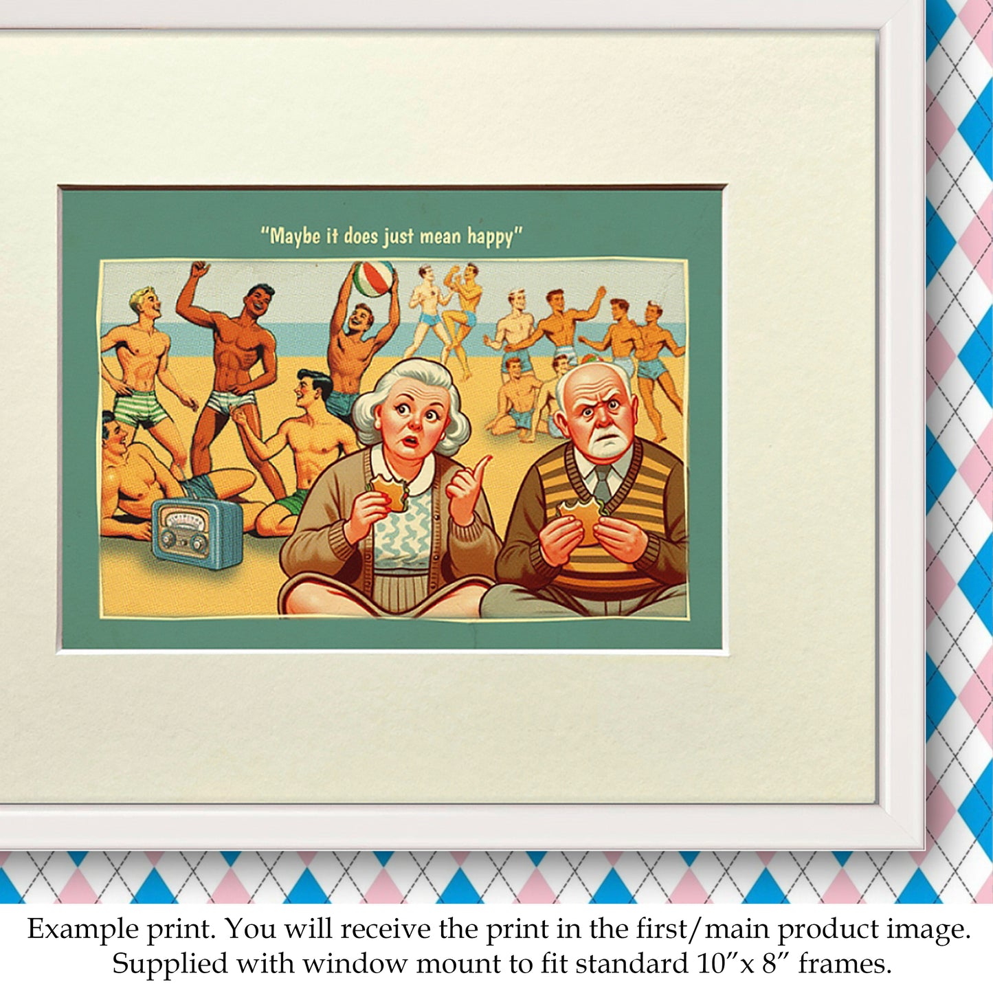 Gay art print, mounted: Zoo