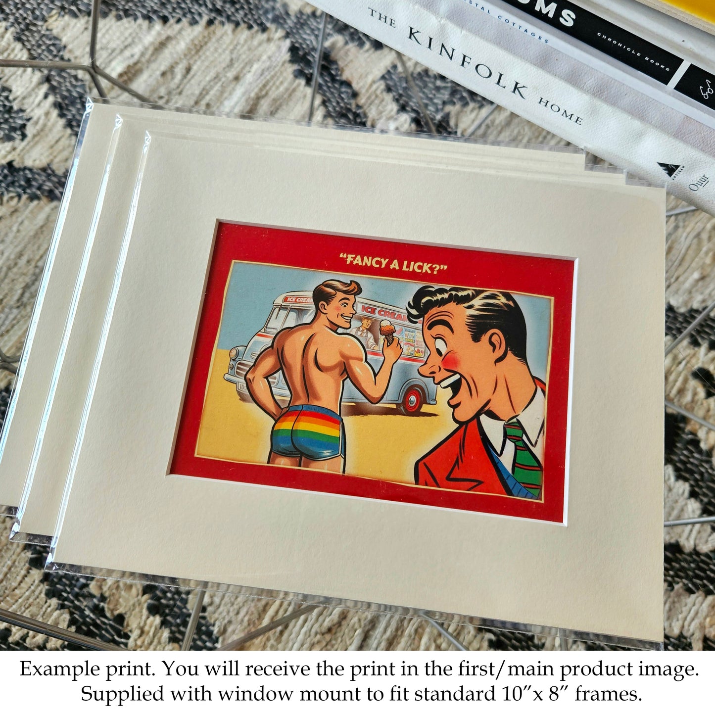 Gay art print, mounted: Zoo