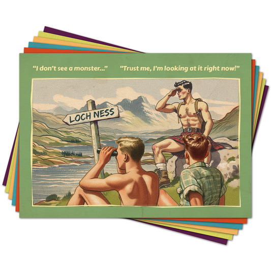 Bundle: 6 funny new gay postcards