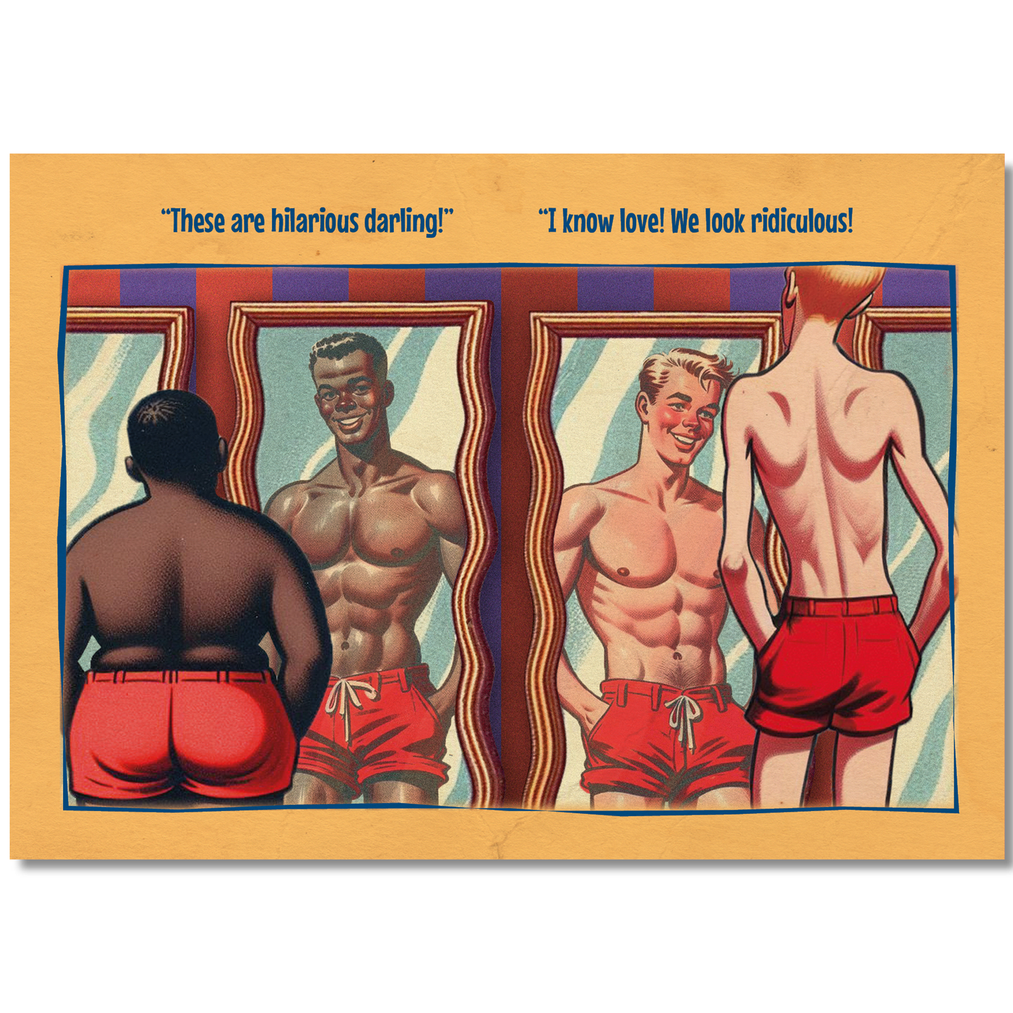 Bundle: 6 funny new gay postcards
